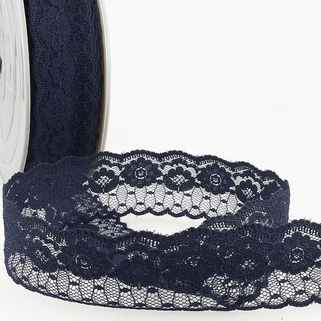 Stephanoise: Rachel Lace: 30mm: Navy Blue: Per Metre