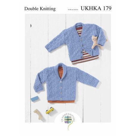UKHKA 179 Baby Cardigans Double Knitting Pattern