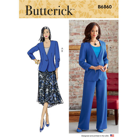 Butterick Pattern B6860 Women's Jacket, Skirt & Pants