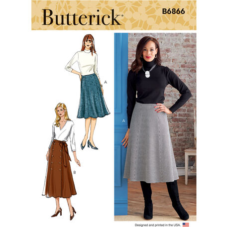 Butterick Pattern B6866 Women's Skirt & Sash