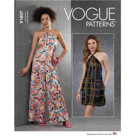 Vogue Pattern V1807 Women's Petite Jumpsuits