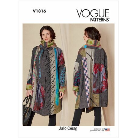 Vogue Pattern V1816 Women's Reversible Coat