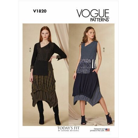 Vogue Pattern V1820 Women's Top & Skirt