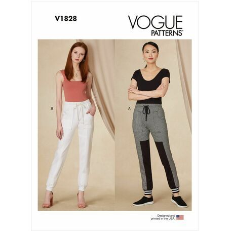 Vogue Pattern V1828 Women's Petite Track Pants