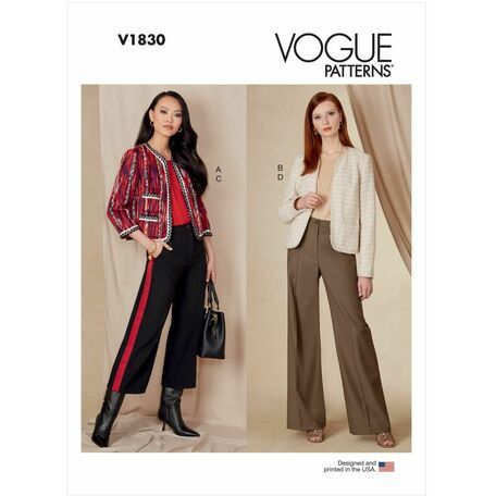 Vogue Pattern V1830 Women's Fitted Jacket
