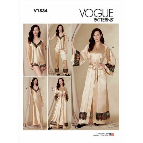 Vogue Pattern V1834 Petite Loose-Fitting Wrap Robe