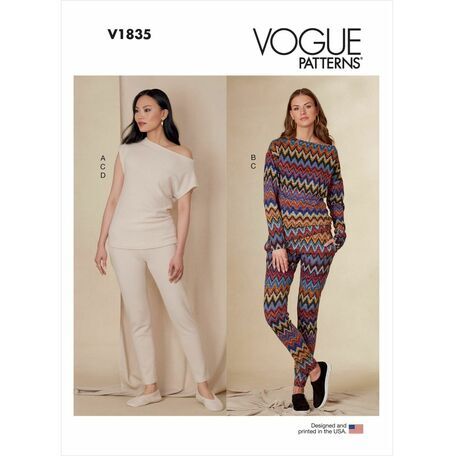 Vogue Pattern V1835 Women's Tops, Pants & Slippers
