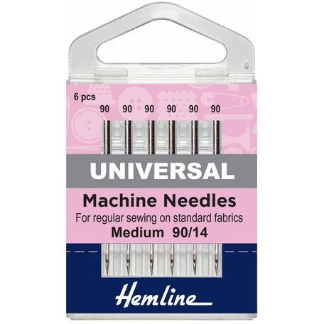 Hemline Universal Sewing Machine Needles - Medium/Heavy 90/14 (6 Pieces)