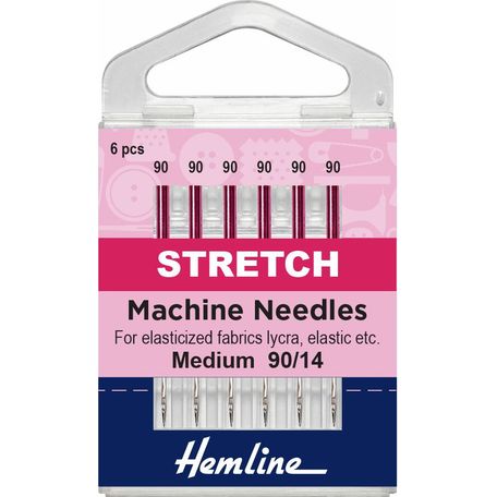 Hemline Stretch Sewing Machine Needles - Medium 90/14 (6 Pieces) - 5 Packs