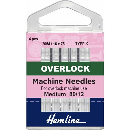 Hemline Overlock/Serger Machine Needles - Type K 80/12 (4 Pieces) - 5 Packs