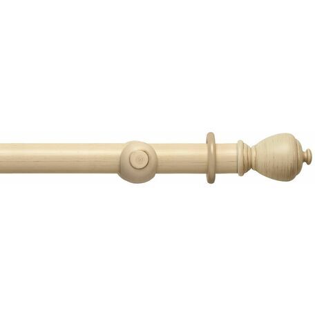 Hallis Modern Country 55mm Brushed Cream Curtain Pole Set with Sugar Pot Finial
