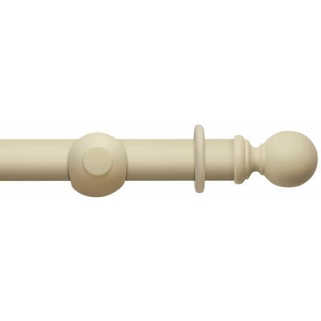 Hallis Modern Country 55mm Pearl Curtain Pole Set with Ball Finial
