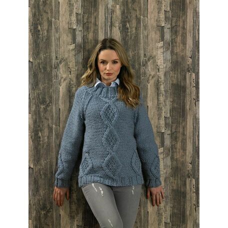 James C Brett JB578 Chunky Knitting Pattern - Ladies Sweater