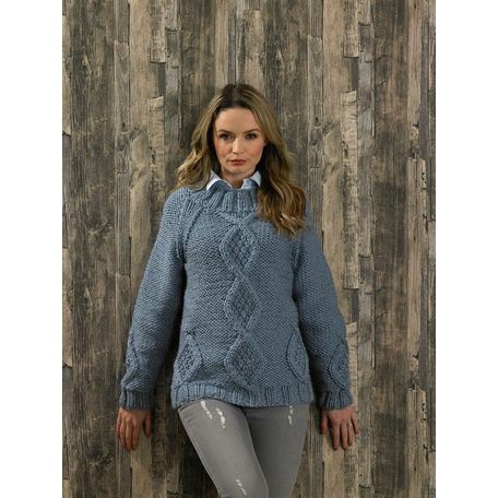James C Brett JB578 Chunky Knitting Pattern - Ladies Sweater