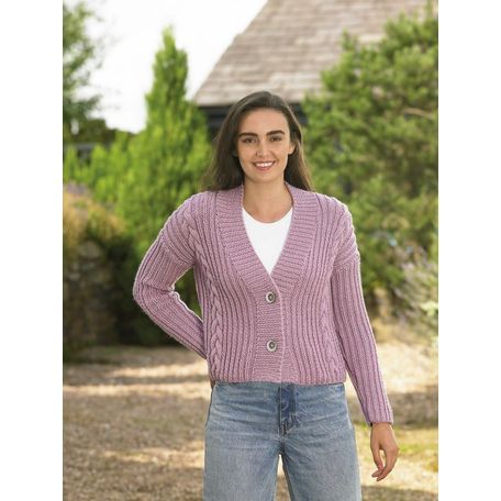 James C Brett JB751 Chunky Knitting Pattern - Ladies Cardigan