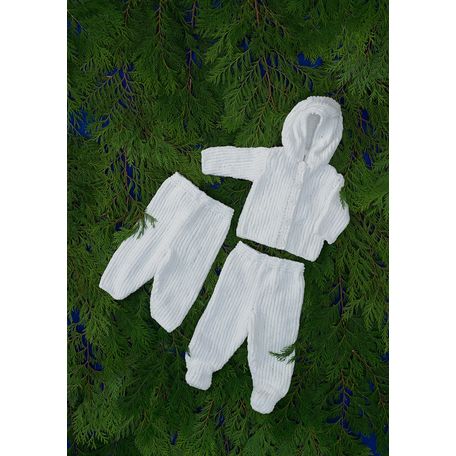 James C Brett JB712 Chunky Knitting Pattern - Baby Hooded Cardigan &amp; Trousers