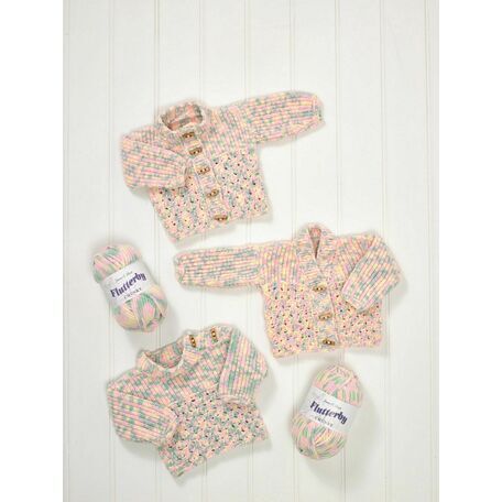 James C Brett JB582 Chunky Knitting Pattern - Baby Cardigan & Sweater