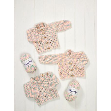 James C Brett JB582 Chunky Knitting Pattern - Baby Cardigan &amp; Sweater