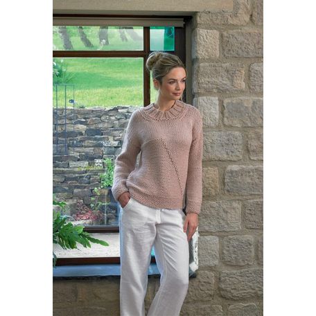 James C Brett JB632 Chunky Knitting Pattern - Ladies Sweater