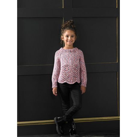 James C Brett JB724 Chunky Knitting Pattern - Girls Sweater