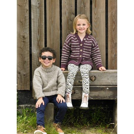James C Brett JB643 Chunky Knitting Pattern - Child's Sweater &amp; Cardigan