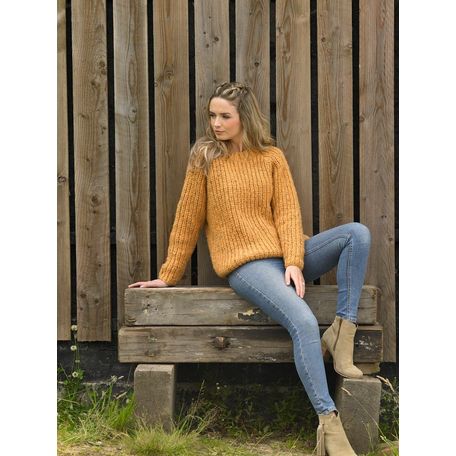 James C Brett JB639 Chunky Knitting Pattern - Ladies Sweater