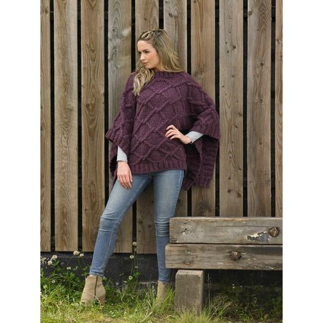 James C Brett JB638 Chunky Knitting Pattern - Ladies Poncho