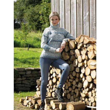 James C Brett JB713 Chunky Knitting Pattern - Ladies Sweater