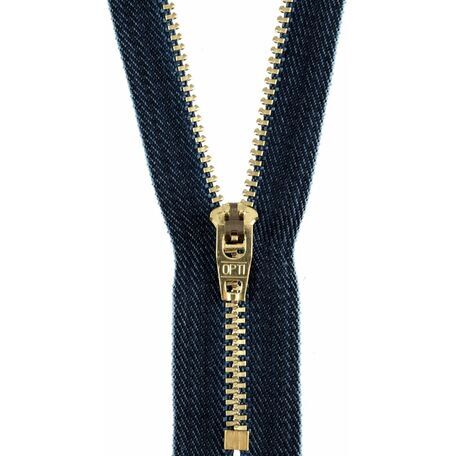 Opti Brass Zip: 12cm: Jeans