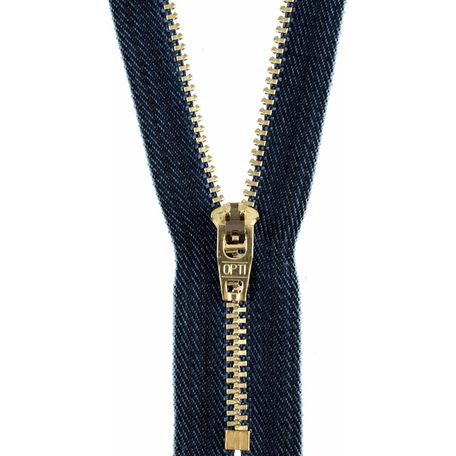 Opti Brass Zip: 12cm: Jeans