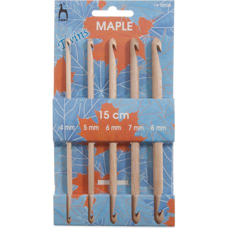 Pony Double ended Maple Crochet hooks