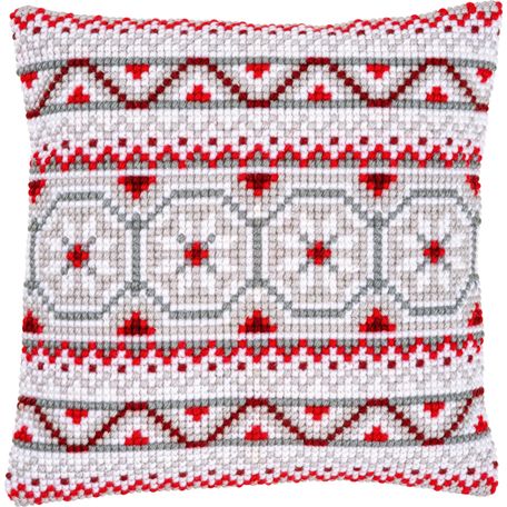 Cross stitch cushion Cover 'Norwegian Motif'