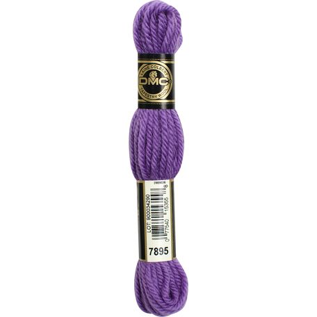 DMC Tapestry Wool: 10 x 8m: Skeins: Metallic Purple (7895)