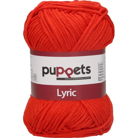 Puppets: Lyric No. 8: 50g (70m): Scarlet - Pack of 10