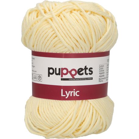 Puppets: Lyric No. 8: 50g (70m): Pale Yellow - Pack of 10