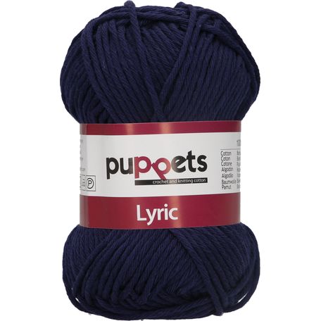 Puppets: Lyric No. 8: 50g (70m): Navy - Pack of 10