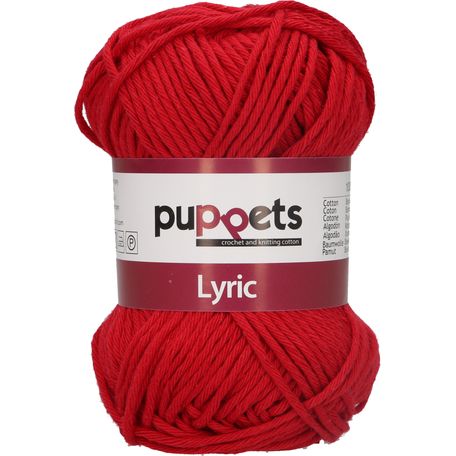 Puppets: Lyric No. 8: 50g (70m): Crimson - Pack of 10