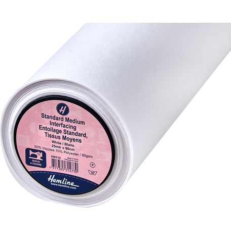Hemline Medium Interfacing - Sew-in: 25m x 90cm: White