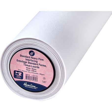 Hemline Interfacing: Heavy-Firm: Sew-in: 25m x 90cm: White