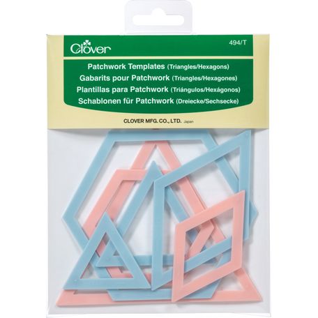 Clover Patchwork Templates: Triangle and Hexagon (3)