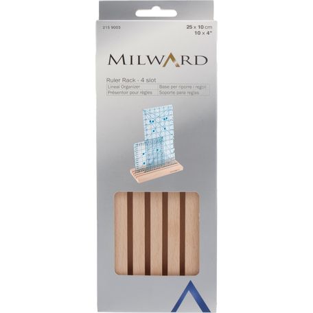Milward Ruler and Template Rack: Small: 4 Slots: Beech Wood