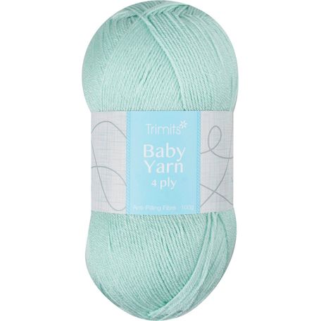 Trimits Knitting Yarn: Baby: 4 Ply: 6 x 100g: Mint