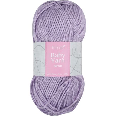 Trimits Knitting Yarn: Baby: 4 Ply: 6 x 100g: Lilac