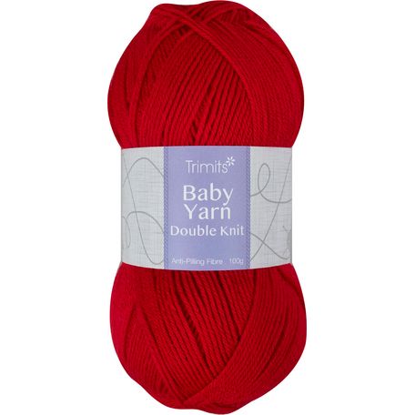 Trimits Knitting Yarn: Baby: Double Knitting: 6 x 100g: Red