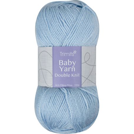 Trimits Knitting Yarn: Baby: Double Knitting: 6 x 100g: Baby Blue
