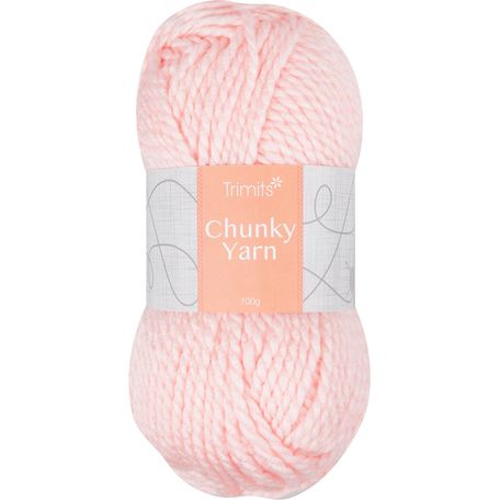 Trimits Knitting Yarn: Chunky: 6 x 100g: Pink