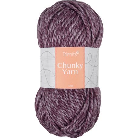 Trimits Knitting Yarn: Chunky: 6 x 100g: Heather