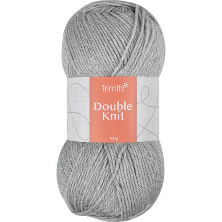 Trimits Knitting Yarn: Double Knitting: 6 x 100g: Lt Grey Heather