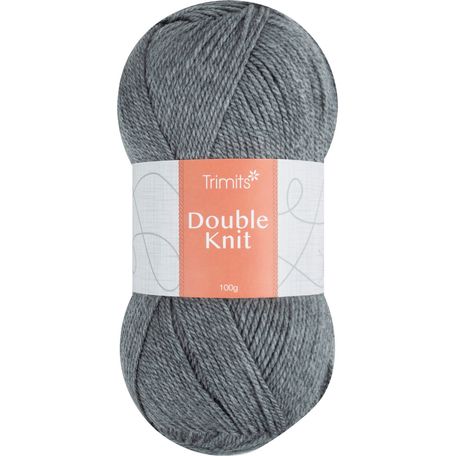 Trimits Knitting Yarn: Double Knitting: 6 x 100g: Grey Heather