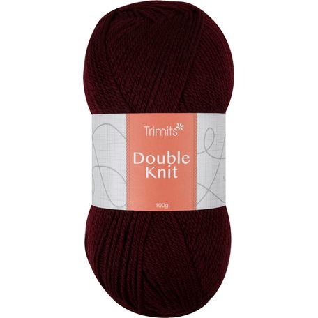 Trimits Knitting Yarn: Double Knitting: 6 x 100g: Wine